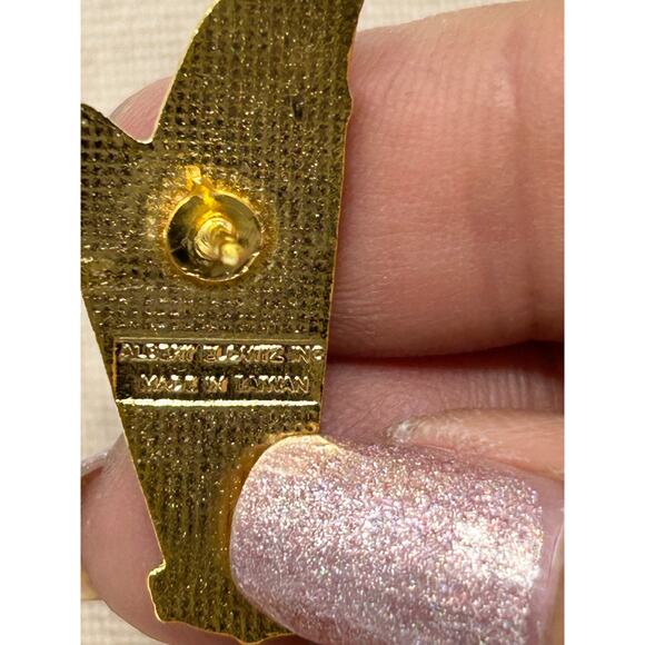 Vintage Albert Elovitz Enamel Harp Pin - Picture 2 of 7